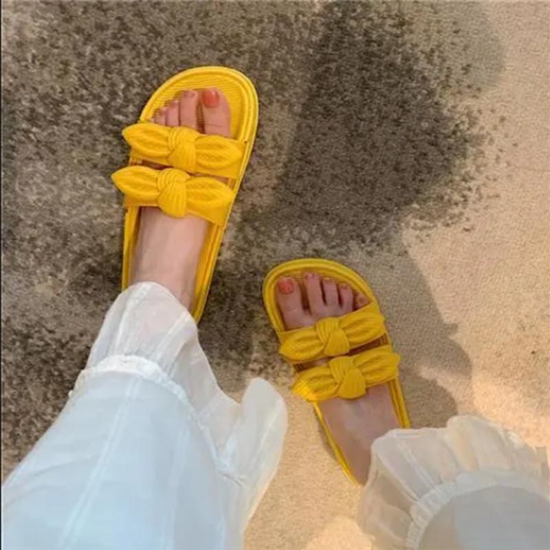 Fairy Wind Sandals and Slippers Fashion Cool Ins Outer Wear Waterproof Non-slip Bow Beach Slippers Female Summer