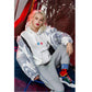 Winter Ladies Parka Coat Fashion Print Hooded Short Cotton Padded Parka Jacket
