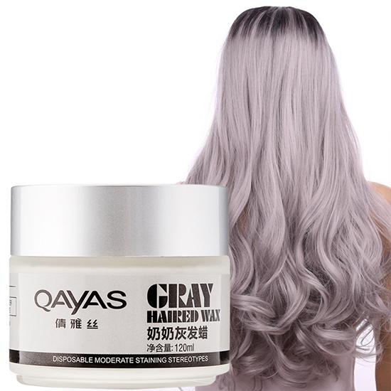 Silver Hair Wax Styling Pomade Temporary Dye Disposable Festival Fashion Molding Coloring Mud Cream