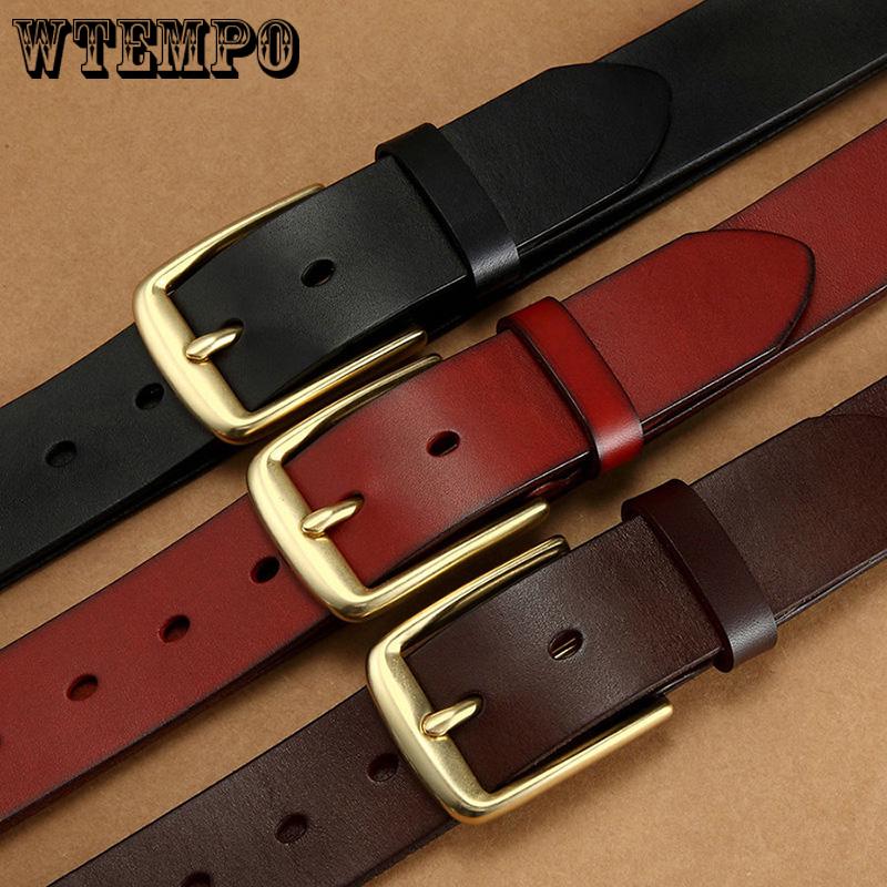 Men Belts Genuine Leather Dress Casual Pin Buckle Business Belt for Man Belt Luxury Strap