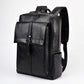 Hand-made Genuine Leather Casual Travel Backpack Men Cowhide Backpacks Men's Double Shoulder Bag