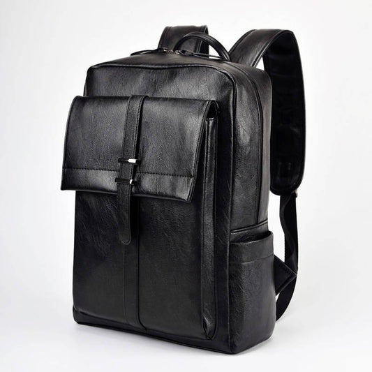 Hand-made Genuine Leather Casual Travel Backpack Men Cowhide Backpacks Men's Double Shoulder Bag