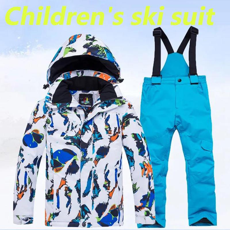 Children's Ski Clothing Suit Outdoor Windproof and Waterproof Two-piece Sportswear Wear-resistant Tooling Snowboard Clothing