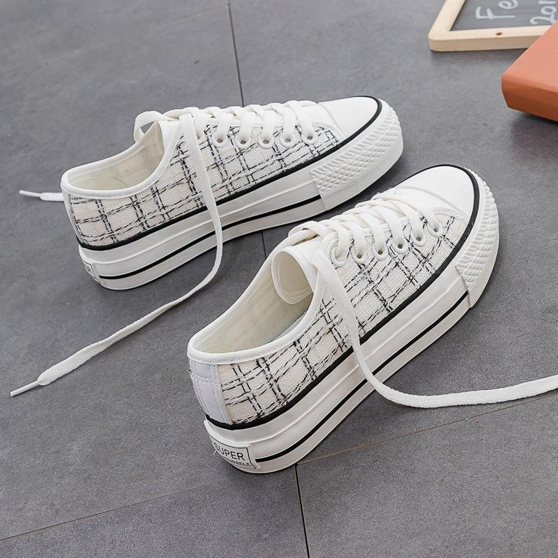 Harajuku Style White Shoes Women All-match Spring Canvas Shoes Women's Shoes Casual Light Shoes Women