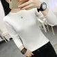 Autumn and Winter Round Neck Thread Bottoming Shirt Long Sleeve Knitted Sweater Fashion Casual Women's Top
