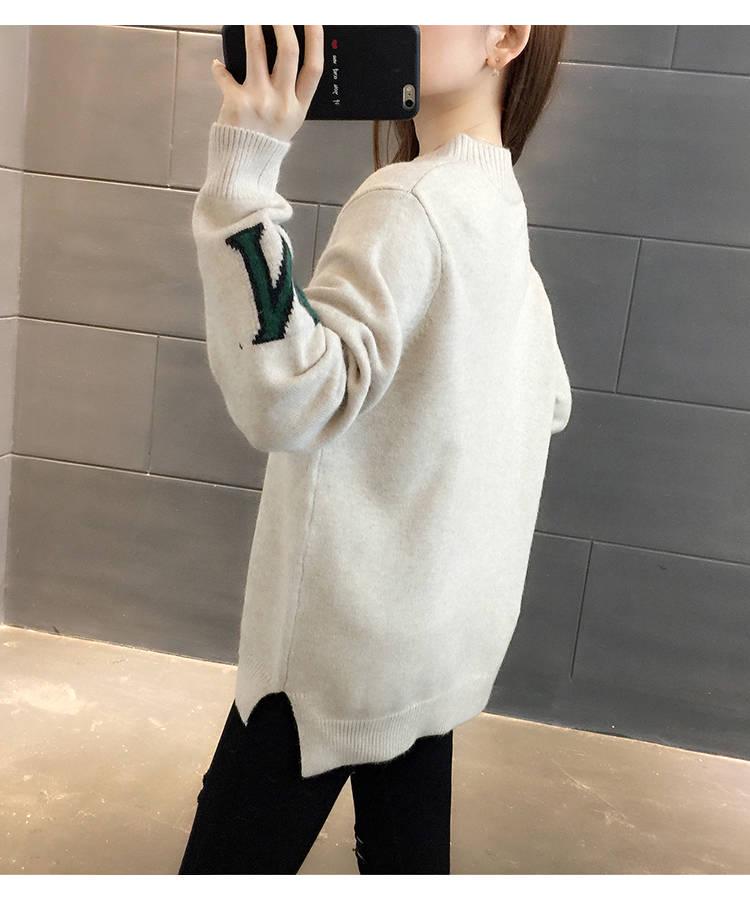 Pofulove Winter Pullover Women Loose Bottoming Shirt (plus Velvet Thick) Half Turtleneck Sweater