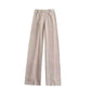 Thickened Autumn and Winter Knitted Elastic Grandma Pants Women's High Waist Drape Loose Straight Leg Casual Pants Wool Wide Leg Pants