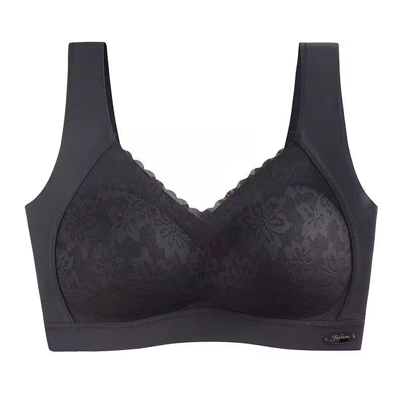 Women's Latex Seamless Beauty Back Underwear No Steel Ring Lace Sexy Bra Anti-sagging Sports Vest Type Fitness Sports Bra Yoga Push Up Bra Top