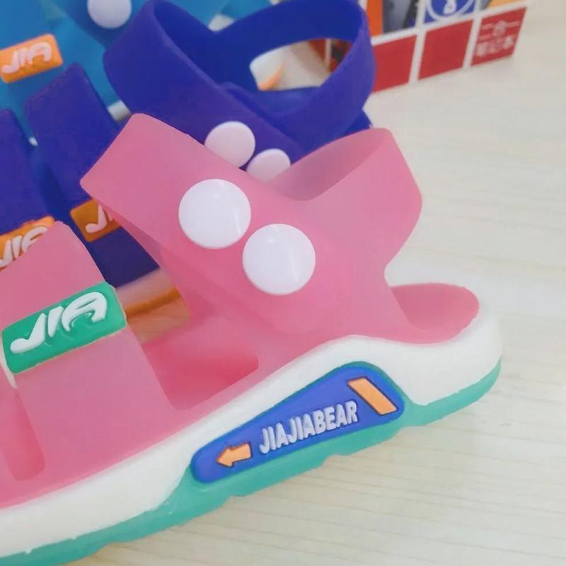 Summer Children's Sandals Baby Toddler Boys and Girls Waterproof Non-slip Plastic Soft-soled Jelly Beach Crystal Shoes