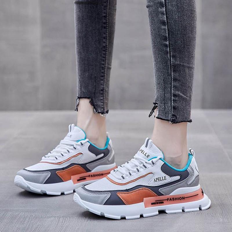 Sneakers Comfort Summer Breathable Rhinestones Solid Slip  Walking Shoes Sports Casual Vulcanized Shoes