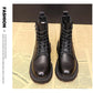 Martin Boots Women's Shoes British Style New Wild Thick Bottom Thin Autumn and Winter Plus Velvet Short Boots Ins Tide