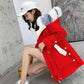 Winter Fashion Plus Velvet Women's Jacket Mid-length Large Fur Collar Thick Loose Cotton Coat Thinner Student Coat