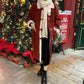 Autumn and Winter Woolen Coat with Horns Buckle Lamb Wool Thick Woolen Coat Women's Mid-length Lapel Woolen Coat