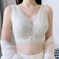 Ultra-thin Underwear Women's Big Breasts Show Small Breasts Gather Adjustment Type Fat No Steel Ring Large Size Show Thin Full Cup Bra
