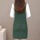 Spring and Autumn All-match Loose Vest Skirt Mid-length Knitted Vest Dress Fashion Solid Color Female Vest Skirt