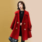 Double-sided Woolen Coat Mid-length High-quality Cashmere Coat All-match Suit Collar Woolen Coat Women's Clothing