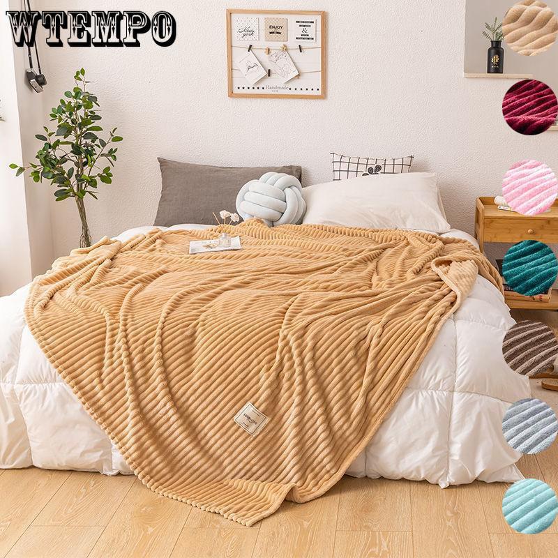 Skin-friendly Flannel Blanket Warm Napping Leisure Blanket Towel Blanket Single Double Summer Thin Blanket