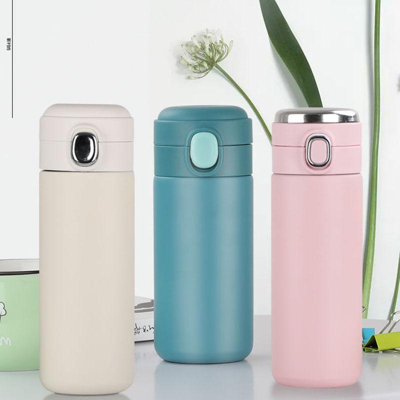 Thermos Cup 304 Stainless Steel Vacuum Flask Cute Male and Female Student Water Cup Winter Water Cup Milk Cup Business Cup Drinking Cup