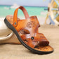 Leather Men's Shoes Non-slip Beach Shoes Soft Bottom Shoes Breathable Men's Sandals Casual Shoes