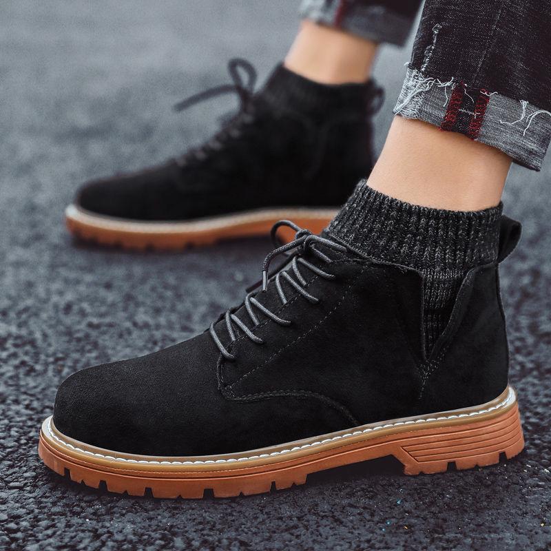 Fashion Autumn Winter High Help Martin Boots Men's Retro Casual Leather Men's Boots Tooling Boots