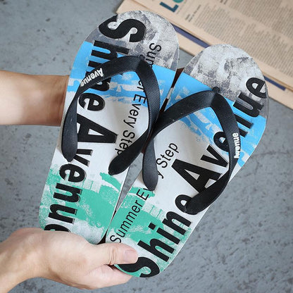 Slippers Summer Flip Flops Men Cozy Antiskid Flat Shoes Long Section Thick Crust Beach Slippers Men
