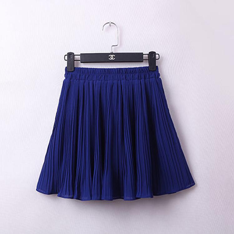 High Waist Chiffon Pleated Skirt Women Summer Mini Skirt Sexy Beach Skirt Short Ladies Skirts