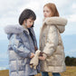Children's Warm Down Jacket Girls Mid-length Plus Velvet Thickened Children's Clothing Kids Windbreaker