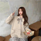Autumn Gentle Wind Sweet and Age-reducing Loose Long-sleeved Open Lining Sweater Sweater Women