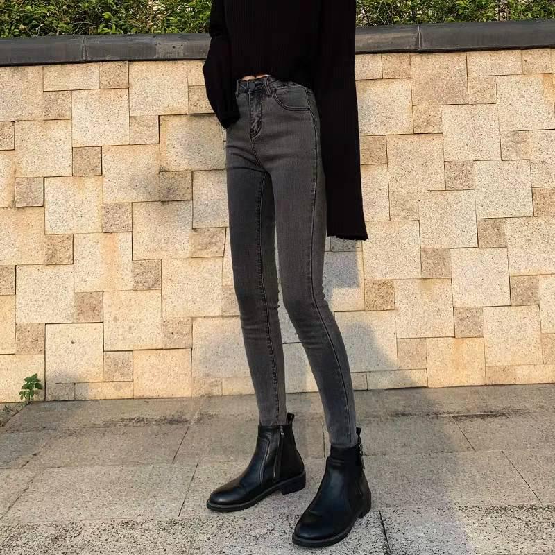 Jeans Woman Sexy Back Zipper Denim Pants Skinny Pencil Pants Stretch Trousers Jeans