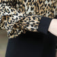 Leopard Ruffled Long Sleeve Dress Female 2019 Spring Fashion Doll Collar Long A Word Bottom Dresses