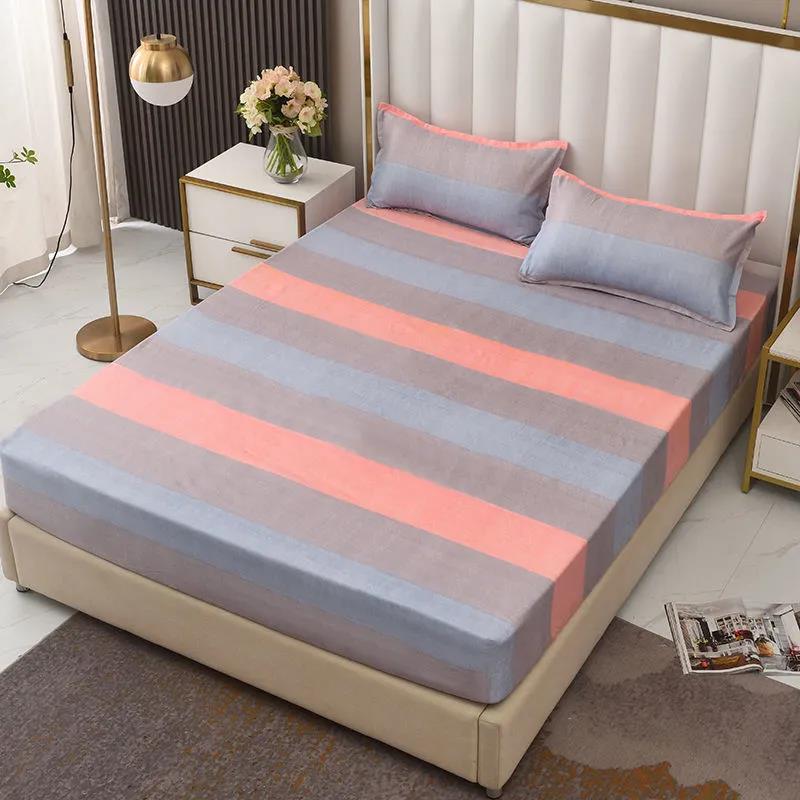 Four Seasons Universal One-piece Mattress Cover Non-slip Fixed Bed Cover Simmons Mattress Dust-proof Protective Cover Fully Surrounded