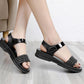 Sandals Female Roman Shoes Summer Rhinestone Fairy Style Wild Tide Shoes Slope Heel Fashionable Mother Sandals Out