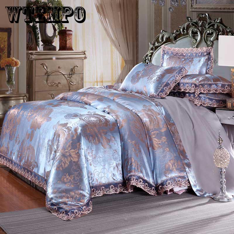 Wedding Luxury Bedding Sets Jacquard Duvet Cover Set wedding Bedclothes Bed Linen bed sheet