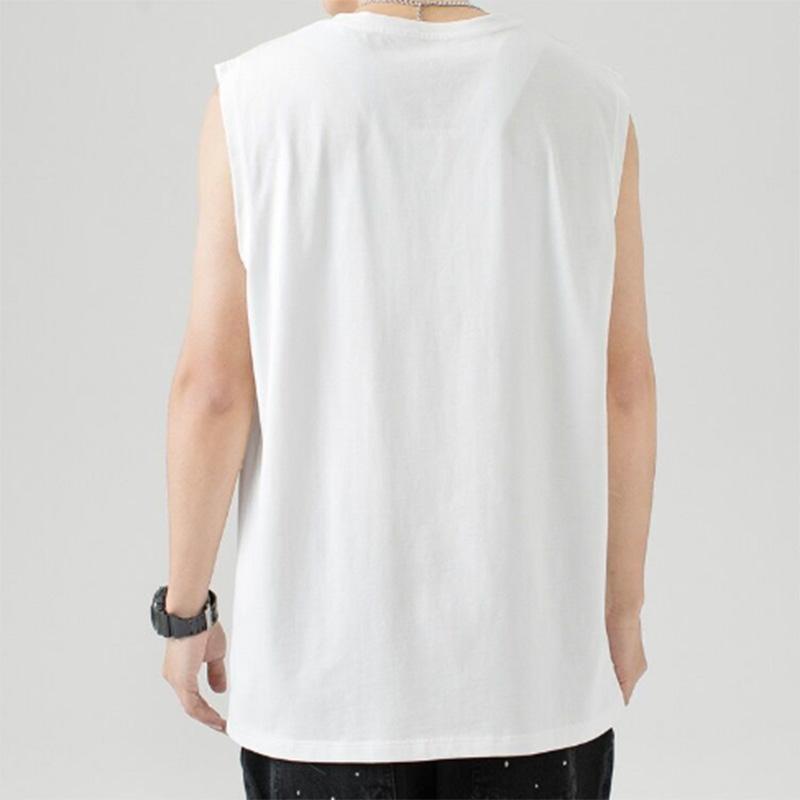 Men's Vest Wear Thin Sleeveless Men's Training Running Sports Quick-drying Breathable Waistcoat Loose Solid Color Men's Vest