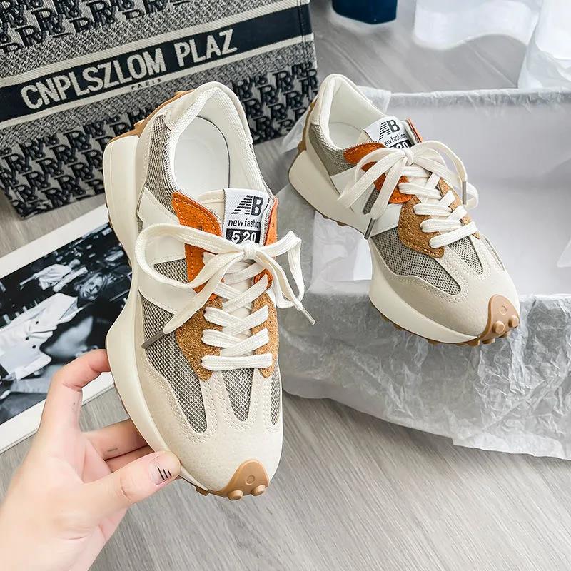 Xiaoman Waist Forrest Gump Shoes Female Korean Version of Thick-soled Mesh Breathable Old Shoes Student Casual Sports Shoes