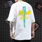 Short-sleeved T-shirt male half-sleeved T-shirt street personality clothing cotton plus size men