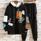 Spring Sweater Suit Hooded Pullover Men Sports Suit Student Campus Sportswear Casual Loose Clothing for Youth