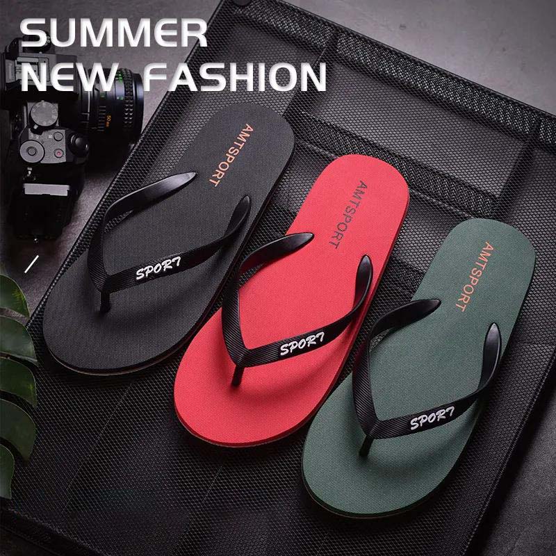 Men's Summer Non-slip Sandals and Slippers Rubber Wear-resistant Outer Beach Shoes