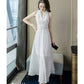 Sexy Polka Dot Dress Bohemian Sleeveless Maxi Dress Summer High Waist Bandage Halter Beach Sundress