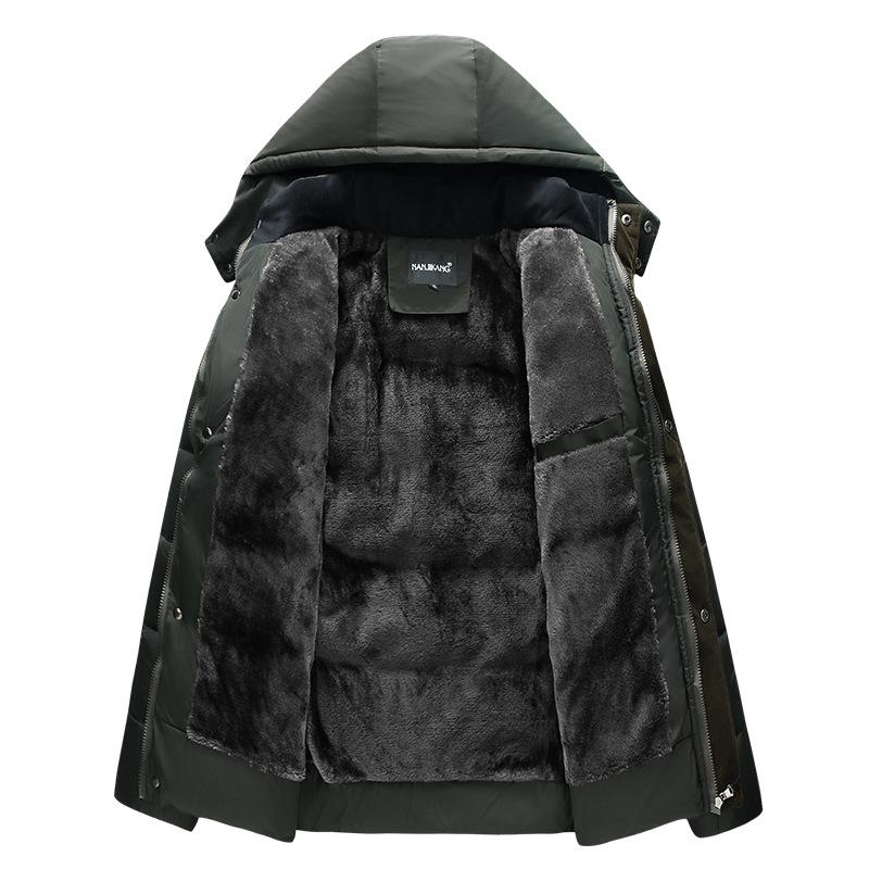 Windproof and Rainproof Winter Men's Jacket Collar Warm Cotton Down Jacket Thick Parka Coat Long