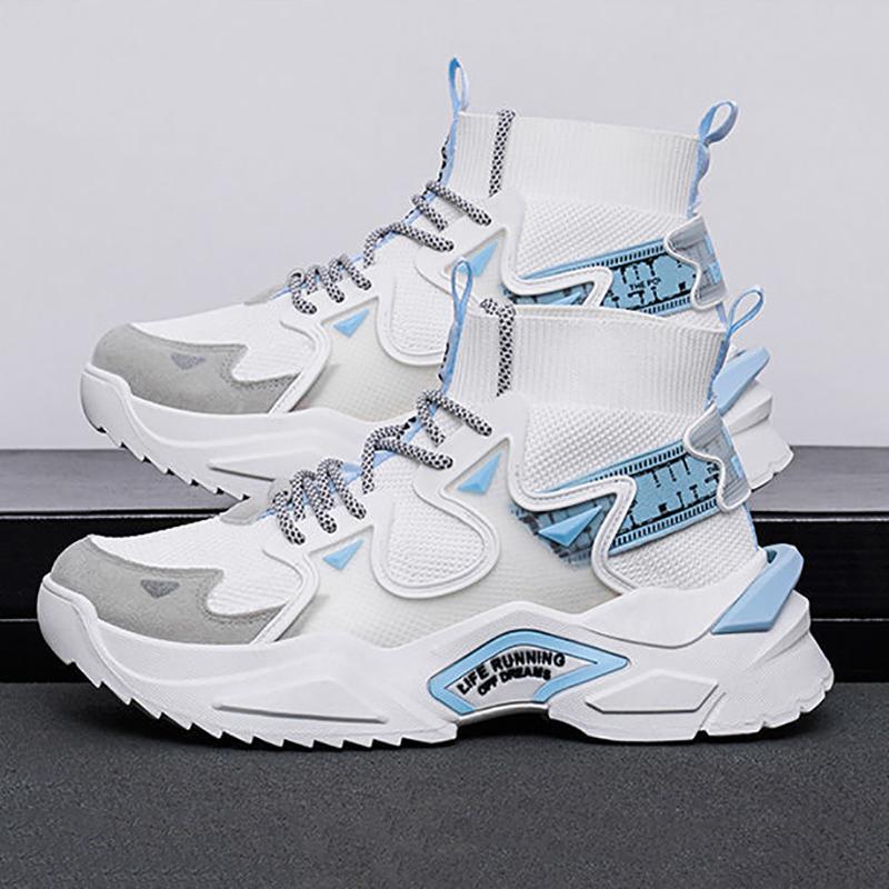 Men's Height-increasing Shoes Trendy High Top Men's Tennis Shoes All-match Sports Leisure Student Basketball Shoes