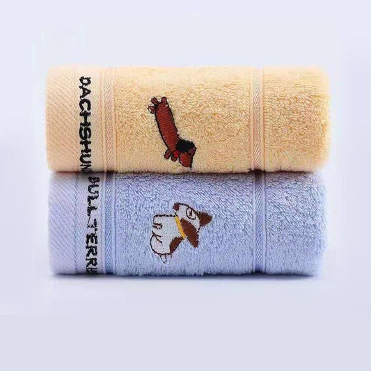 Bathroom Accessories 100% Cotton Children's Towel Absorb Water Soft and Thickened Children's Cartoon Wash Face Towel