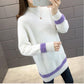 Half-high Neck Mink Velvet Sweater Mid-length Loose Padded Bottoming Shirt Fashion Simple Female Dress