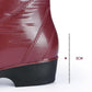 Ladies Rain Boots Mid Tube Faux Leather Anti-Slip Water Shoes Water Boots Kitchen Waterproof Shoes