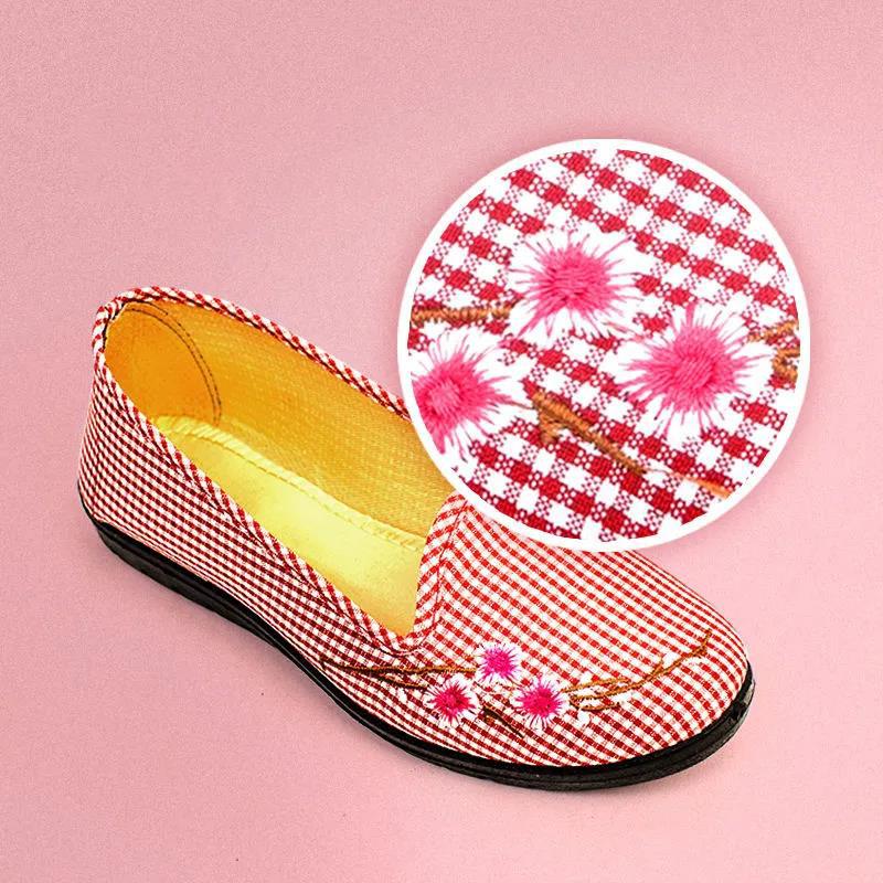 Spring and Autumn Old Beijing Cloth Shoes Women's Singles Soft-soled Cloth Shoes Women's Work Shoes Comfortable Flat Square Dance Shoes Mother Shoes