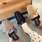 Half Slippers Women's Outer Wear Spring and Summer All-match Fashion Society Square Toe Flat Sandals Women