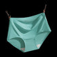 Female Ice Silk Mid-rise Sexy Panties Women's Non-mark Large Size Briefs