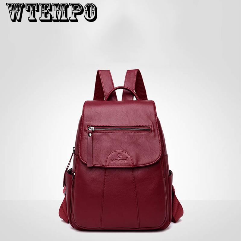 Fashion School Backpack Teenage Girls High Quality Leather flower Women Shoulder Bag Backpack