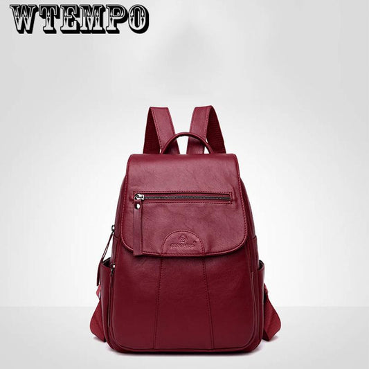 Fashion School Backpack Teenage Girls High Quality Leather flower Women Shoulder Bag Backpack