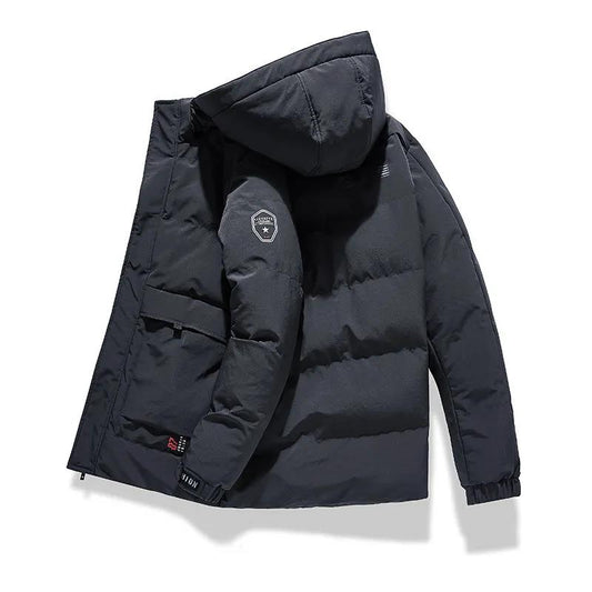 Winter Padded Jacket Men's Plus Velvet Thick Warm Sports Casual Jacket Young and Middle-aged Men's Winter Warm Down Jacket
